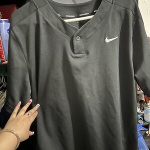 Nike Black Casual Button Down Shirt